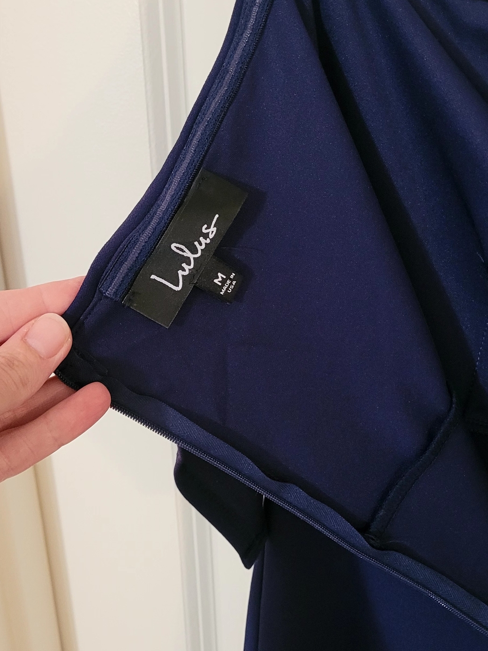 Power of Love Navy Blue Strapless Jumpsuit - Picture 5 of 7